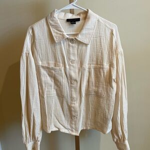 Cream Button-Up Shirt